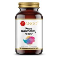 Niskocząsteczkowy Kwas Hialuronowy Pro-Beauty + Rdestowiec + OPC + Granat (90 kaps.) Yango