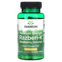 Maximum Strength Razberi-K - Raspberry Ketones - Ketony Malinowe 500 mg (60 kaps.) Swanson