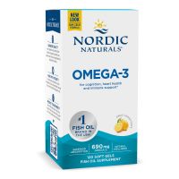 Omega 3 o smaku cytrynowym (120 kaps.) Nordic Naturals