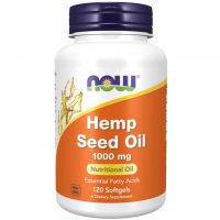 Olej z nasion konopi 1000 mg - Hemp Seed Oil (120 kaps.) NOW Foods