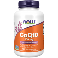 CoQ10 100 mg + Głóg 400 mg (180 kaps.) NOW Foods