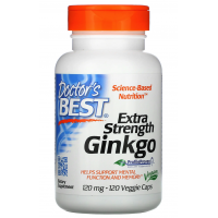 Ginkgo Biloba ekstrakt - Miłorząb dwuklapowy 120 mg (120 kaps.) Doctor's Best