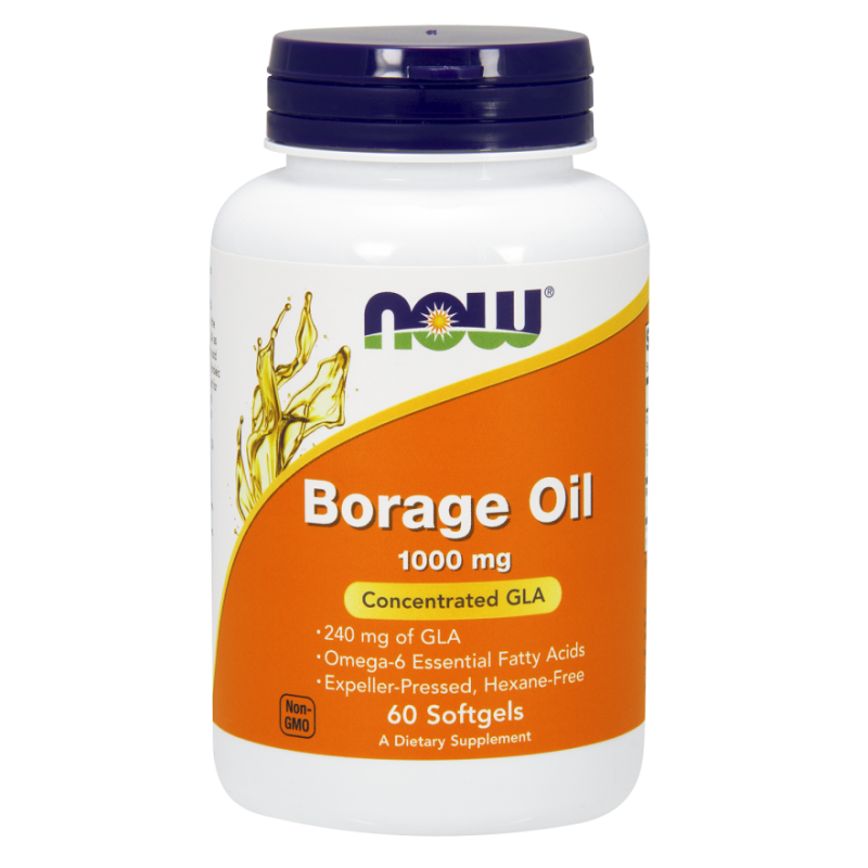 Borage Oil - Olej z Ogórecznika 1000 mg (60 kaps.) Now Foods