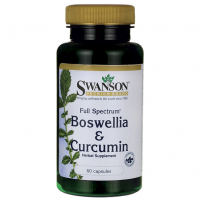 Full Spectrum Boswellia and Curcumin - Boswelia 300 mg + Kurkuma 300 mg (60 kaps.) Swanson
