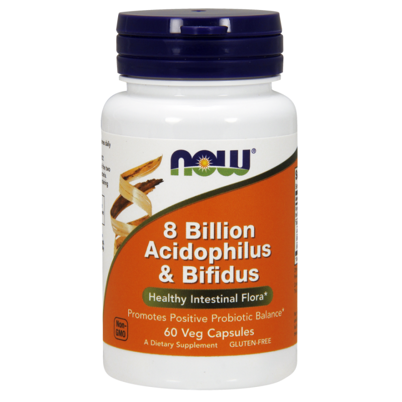 8 Billion Acidophilus & Bifidus - Probiotyk (60 kaps.) Now Foods