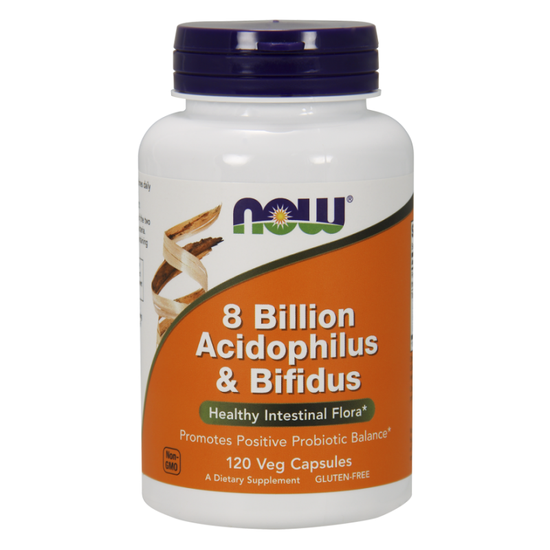 8 Billion Acidophilus & Bifidus - Probiotyk (120 kaps.) Now Foods