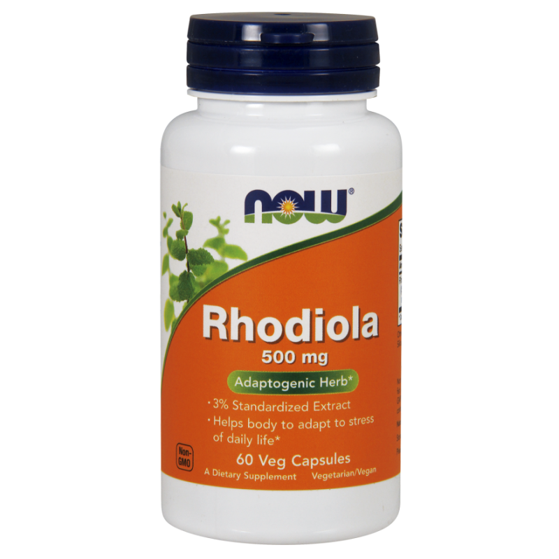 Rhodiola Rosea - Różeniec Górski 500 mg (60 kaps.) NOW Foods