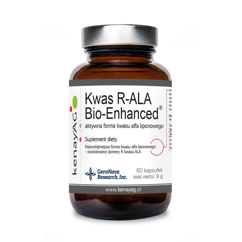 Kwas R-ALA Bio-Enhanced - aktywna forma kwasu liponowego (60 kaps.) KenayAG