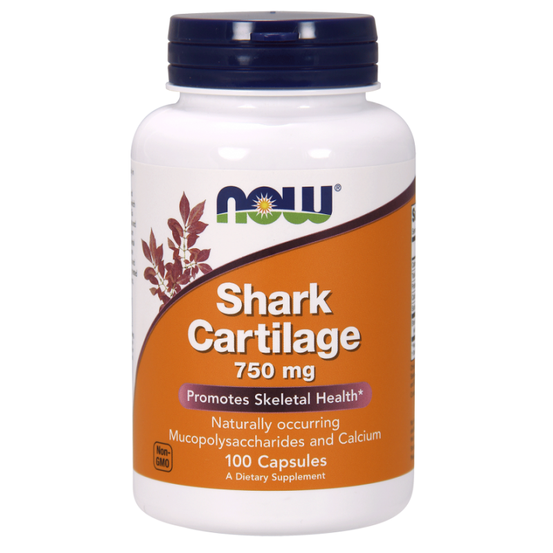 Shark Cartilage - Chrząstka rekina 750 mg (100 kaps.) NOW Foods