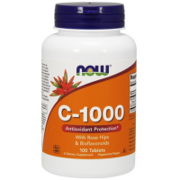 Witamina C 1000 mg z bioflawonoidami i dziką różą (100 tabl.) Now Foods