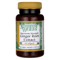 Ginger Root (Imbir) standaryzowany ekstrakt Korzenia Imbiru (60 kaps.) Swanson