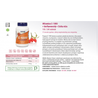 Witamina C 1000 mg z bioflawonoidami i dziką różą (100 tabl.) NOW  Foods
