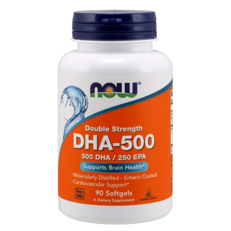 DHA 500 mg (90 kaps.) Now Foods