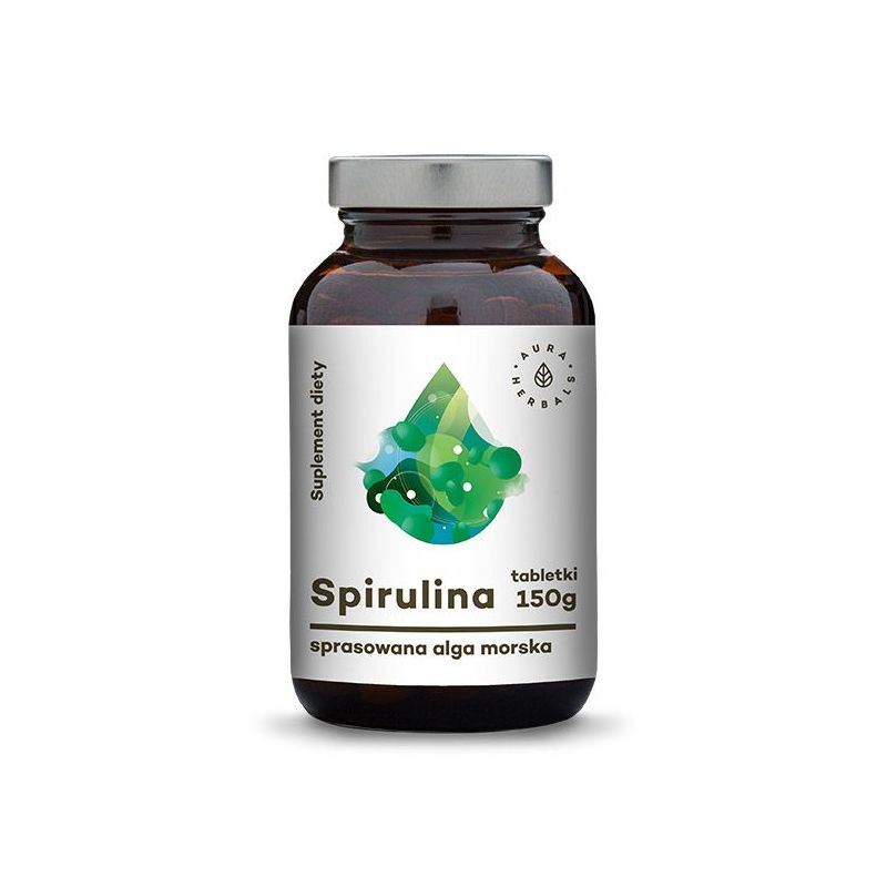 Spirulina w tabletkach (600 tabl.) Aura Herbals