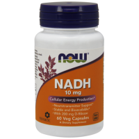 NADH (aktywator Kreatyny) 10 mg i D-Ryboza 200 mg (60 kaps.) NOW Foods