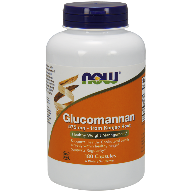 Glucomannan (Glukomannan) 575 mg - Konjac Root (180 kaps.) NOW Foods