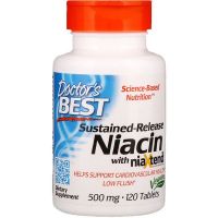 Niacin with NiaXtend SR - Niacyna /kwas nikotynowy/ 500 mg o przedłużonym uwalnianiu (120 tabl.) Doctor's Best
