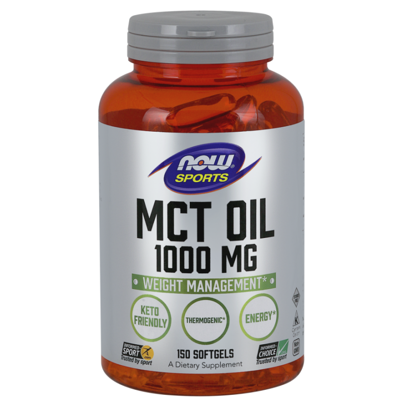 MCT Oil - Olej MCT 1000 mg (150 kaps.) NOW Foods