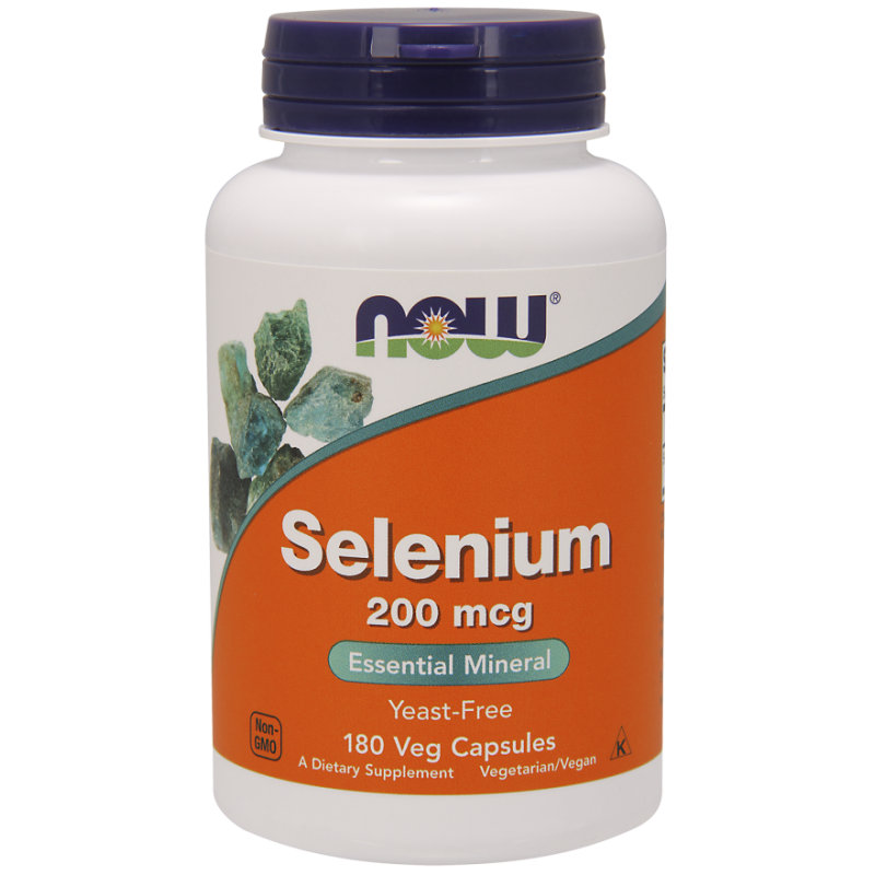 Selenium - Selen 200 mcg (180 kaps.) NOW Foods