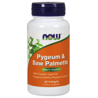 Pygeum (Śliwa Afrykańska) & Saw Palmetto (Palma Sabalowa) (60 kaps.) NOW Foods
