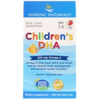 Childrens DHA 250 mg - DHA i EPA dla dzieci o smaku truskawkowym (360 kaps.) Nordic Naturals