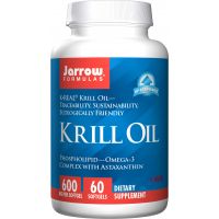 Krill Oil - Olej z Kryla 600 mg i Astaksantyna 120 mg (60 kaps.) Jarrow Formulas