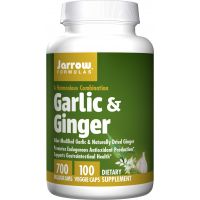Garlic & Ginger - Czosnek 500 mg i Imbir 200 mg (100 kaps.) Jarrow Formulas