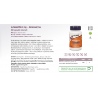 Naturalna Astaksantyna 4 mg (60 kaps.) NOW Foods