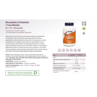 Glukozamina Chondroityna i Mikroelementy (120 kaps.) NOW Foods